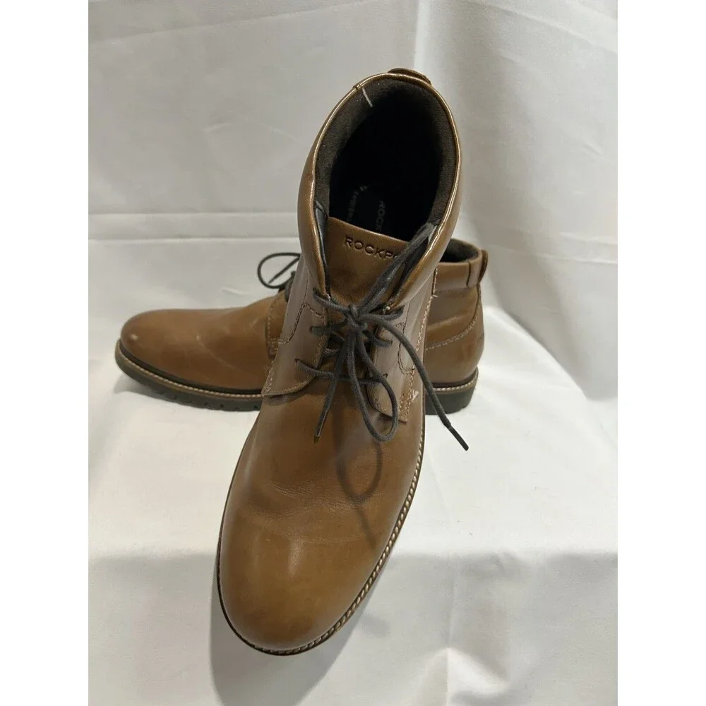 RockPort Leather Shoes Mens 11.5‎ W Brown TruTech Lightweight Shock Absorbing